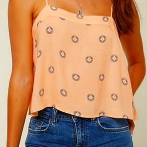 O' Neill Peach Geometric Cobie tank XL NWOT